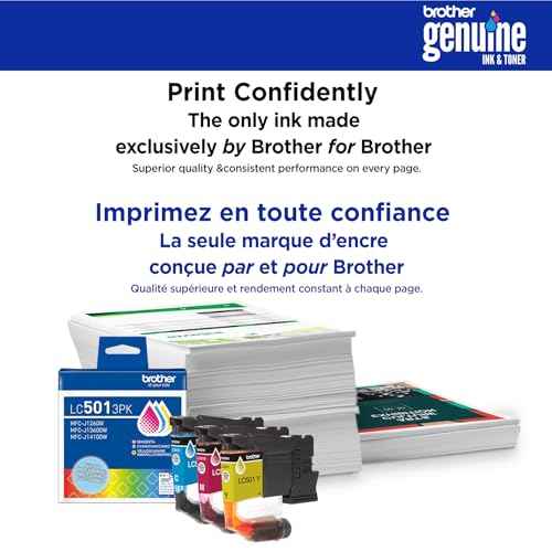Brother Genuine LC501XLBK High Yield Black Ink Cartridge (for use with Work Smart 1260, 1360, and 1410 Printers)