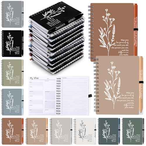30 Set Employee Appreciation Gifts Bulk Office Gift for Coworkers A6 Inspirational Spiral Undated Weekly Planners with Pen Christmas Team Gifts for Employees Coworkers Office Staff