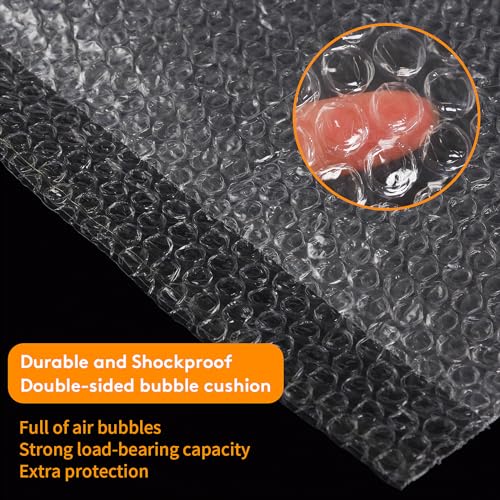 100PCS Clear Bubble Pouches Wrap Bags, 8 x 12 Inch Bubble Out Bag Pouch for Packing & Shipping, Double Layer Bubble Cushion Wrap Bags Protective Bubble Pouches Bags for Moving and Storage