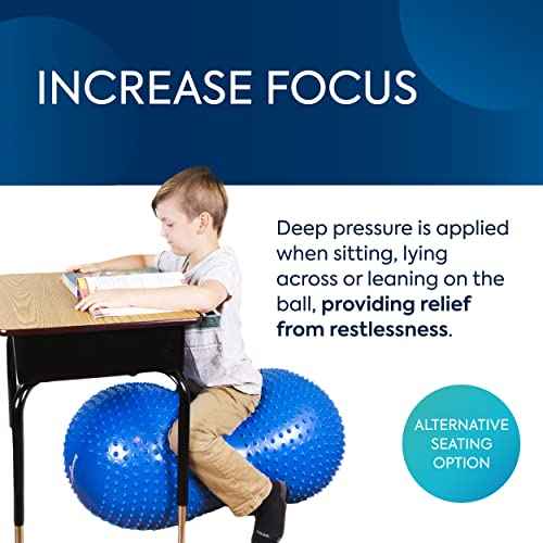 BouncyBand Peanut Shaped Stability Ball ? 36¡± x 20¡±, Holds up to 350lbs ? Improve Balance and Focus with The Sensory Play Tool