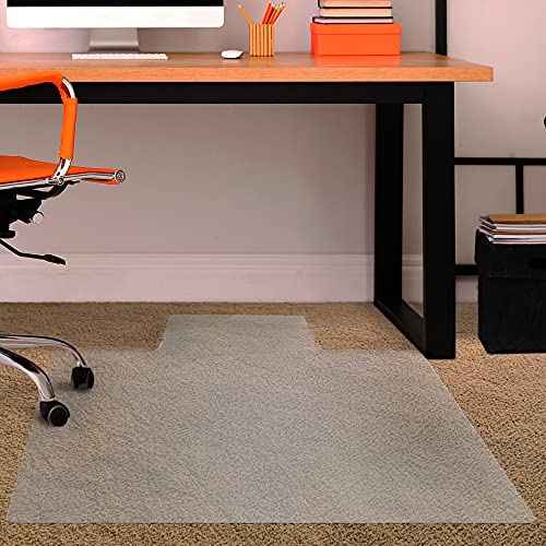 Floortex¢ç Exclusive Vinyl Lipped Chair Mat for Carpets up to 1/4" - 36" x 48", Ships Flat