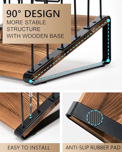 HULISEN Inclined Desk File Organizer - 5-Section Desktop File Holder, Model 1
