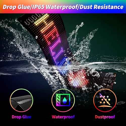 Portable LED signs Customizable Display USB Scrolling LED car sign Flexible RGB Store Sign DIY£¬APP control for Car Holte Store and Bar, 5V, 20 * 64Led