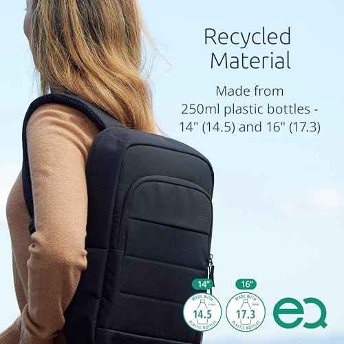 Kensington EQ Laptop Backpack 14¡±, Padded Shoulder Straps, Side Pocket (K60391WW), Black