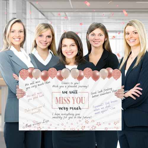 Large Good Luck Finding Better Coworkers Than Us Farewell Greeting Card£¬Rose Gold Jumbo We Will Miss You Goodbye Good Luck Retirement Going Away Card for Coworker Friend£¬Gifts for Colleague Leaving