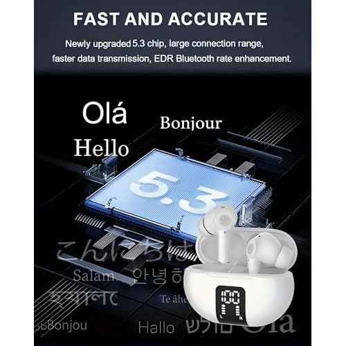 Translation Earbuds Real Time Voice Translator Earbuds Supports 144 Languages Two-Way Online Translator in Ear Earbuds with APP Fit iOS and Android Ideal