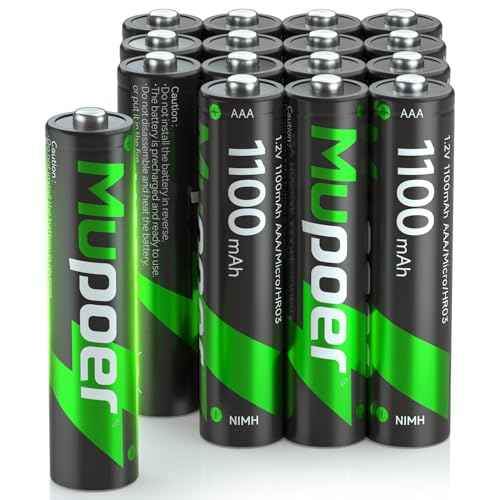Rechargeable AAA Batteries 16 Pack,AAA Rechargeable Battery 1100mAh NiMH,1.2V Triple A Battery,Solar Battery High Capacity Low Self Discharge Pilas Recargables,3A Batteries for Remote Cordless Phone