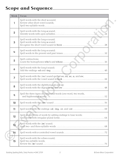 Grade 5 Building Spelling Skills Workbook for Homeschool & Classroom