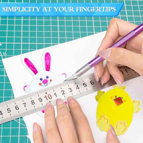 Exacto Knife, 3 Exacto Knives with 30 Exacto Blades #11, Craft Knife, Hobby Knife, Precision Knife, Exacto Knife Set for Crafts, Arts, Modeling, Scrapbooking (Purple-Blue-Black)