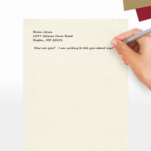 LUXPaper 8.5" x 11" Paper | Letter Size | Natural Linen | 80lb. Text | 250 Qty