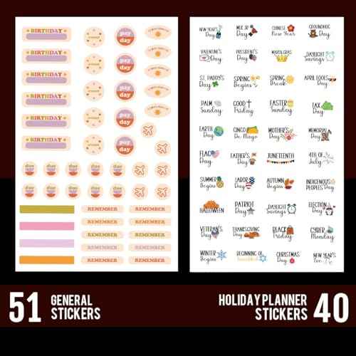 Large Doodle Teacher Desk Calendar 2025-2026 Teacher planner 18-Month 2025-2026 Holiday Monthly Desk Desktop Classroom Calendar 2025 July 2025-December 2026 with Holiday Planner Stickers