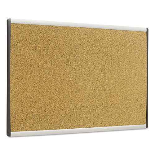 Quartet Bulletin Board, 30" x 18", Corkboard, Cubicle, Arc, Aluminum Frame (ARCB3018)