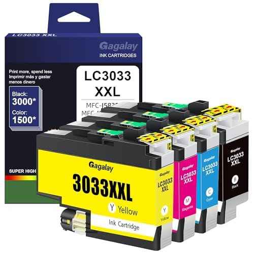 LC3033 Ink Cartridges Compatible for Brother LC3033 BK/C/M/Y Ink Cartridges LC 3033 LC3033XXL LC3035 High-Yield Work with MFC-J995DW MFC-J805DW MFC-J815DW, MFC-J995DW XL MFC-J805DW XL Printer (4 Pack)