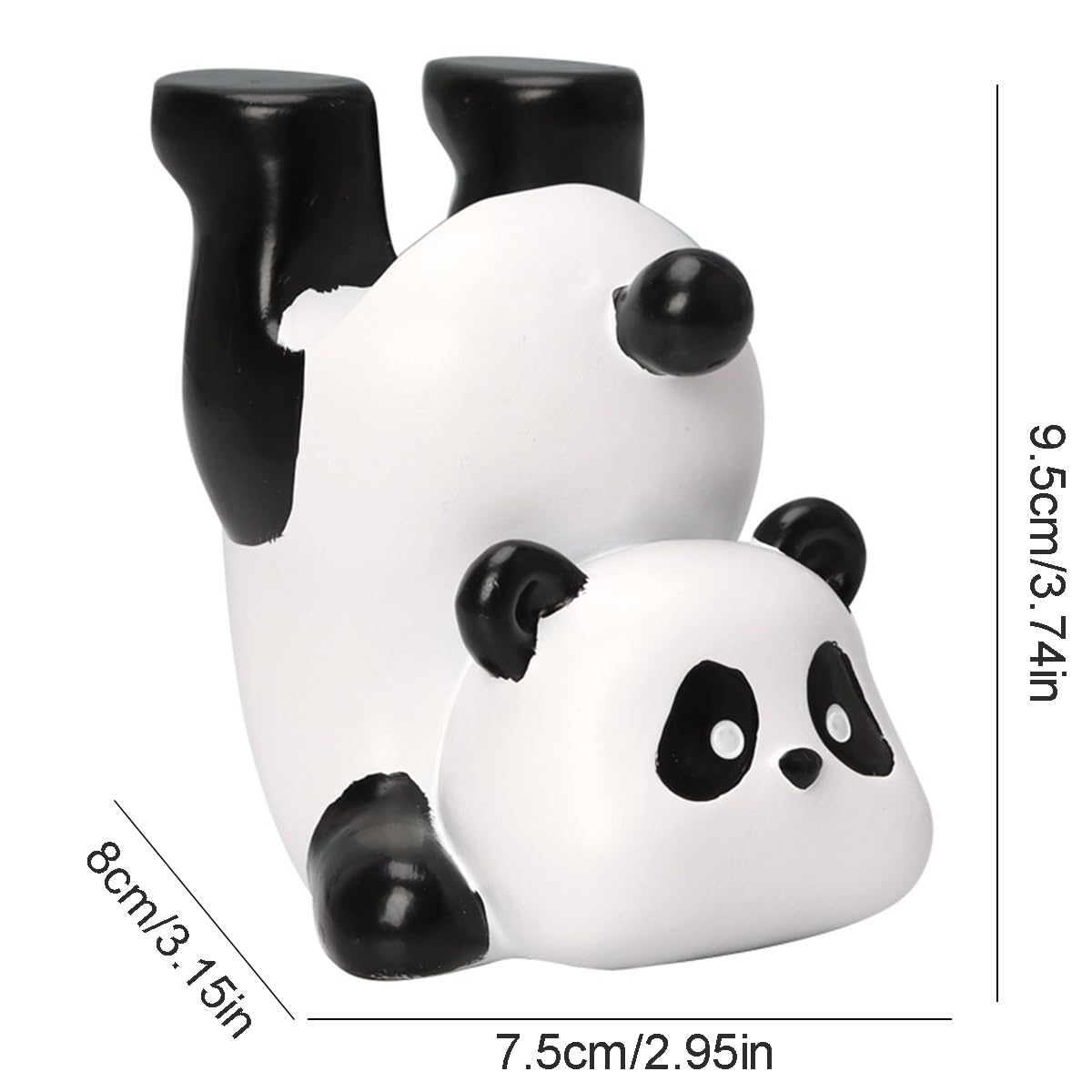JARPSIRY Cute Panda Glasses Display Stand for Nightstand, Funny Decorative Eyeglass Sunglass Holder, Home Office Desk Decoration (Handstand Panda)