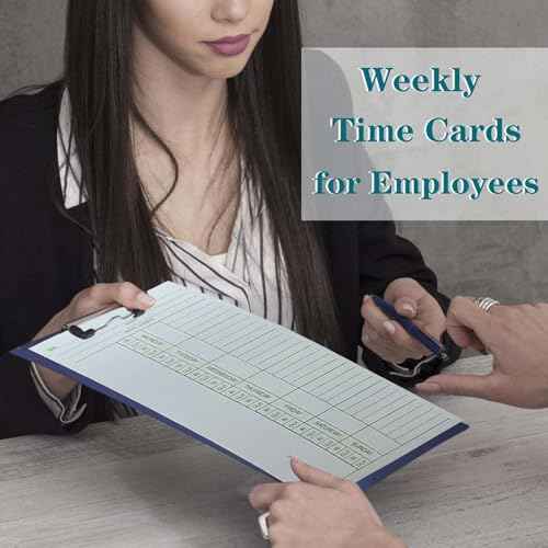 1000PCS Time Cards for Employees Weekly, 2 Sided Time Sheets, 3-3/8" x 8-1/4", Green/Red