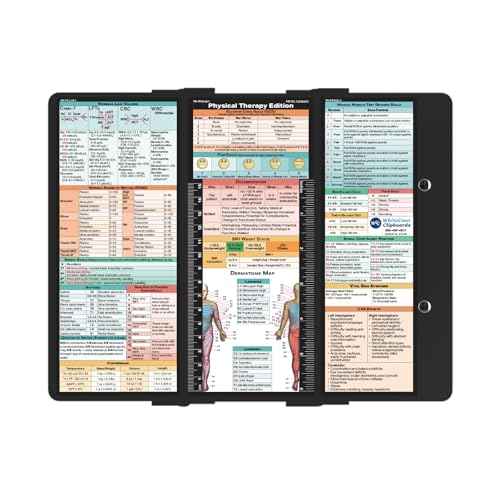 Whitecoat Clipboard¢ç Trifold - Physical Therapy Edition (Black, Trifold)