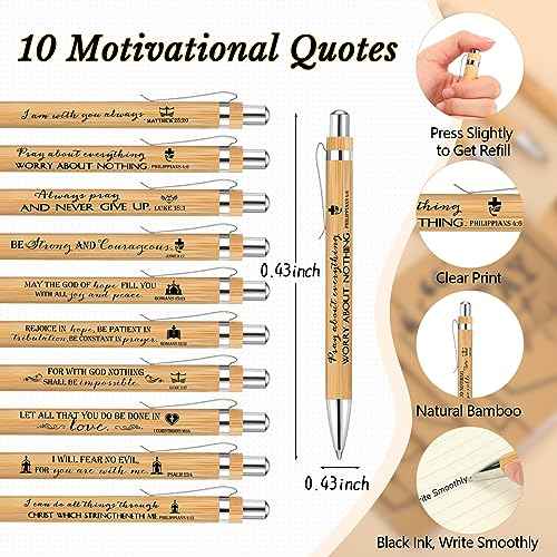 Fuutreo 150 Pcs Christian Gifts Bulk 50 Bible Verse Notebook 50 Bible Bamboo Pen and Religious Bookmarks Christian Notepad Prayer Journal Gifts for Church Men Women Sunday School Teacher Pastor Clergy
