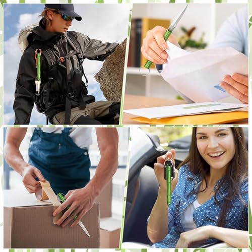 FENNIDICE Bamboo-Inspired Letter Opener with Detachable Steel Blade Portable Envelope Cutter
