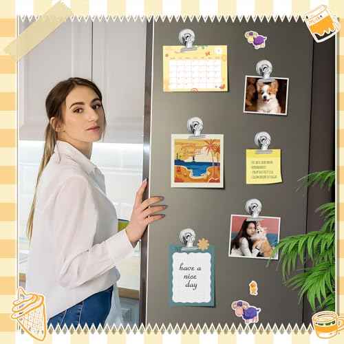 Grtard 100 Pack Magnetic Clips Heavy Duty, Magnet Clips for Fridge, Refrigerator Magnets with Clip, No-Scratch Strong Magnetic Clip for Refrigerator, Whiteboard, Cruise Cabins, Locker