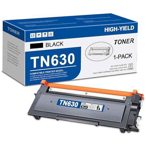 TN-630 TN630 Toner Replacement for Brother TN630 Toner Cartridge Black to use with HL-L2300D HL-L2380DW HL-L2320D DCP-L2540DW HL-L2340DW HL-L2360DW MFC-L2720DW Printer, 1-Pack