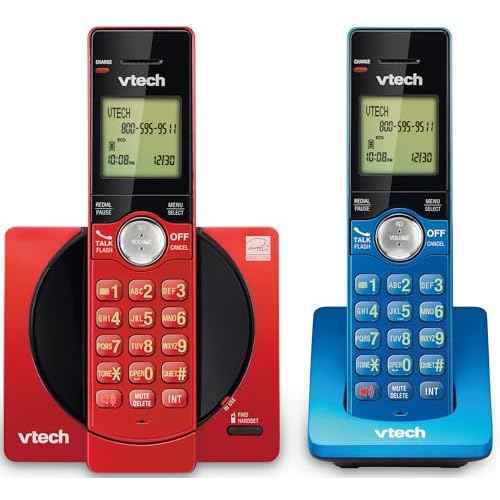VTech 2-Handset Cordless Phone for Home with Caller ID/Call Waiting, Landline Phones, Illuminated Keypad, Full Duplex Speakerphone, ECO & Quiet Mode, Wall Mount | CS6919-2R