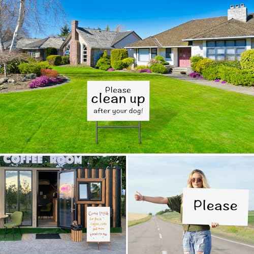White Poster Board 24x36x0.2 inches, 4 Pack, Thick Corrugated Plastic, Waterproof, for Sign, School Projects, Craft, Art, Indoor and Outdoor Use