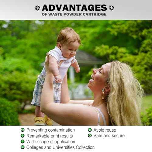 WT-201 Waste Toner Cartridge Replacement for Canon imageRUNNER Advance C250iF C255iF C256iF C350iF C350P C355iF C356iF, ImageClass MF810 MF820 FM0-0015 FM00015 WT-A3 WT201 Waste Toner Container/ Box