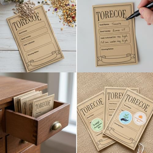 150pcs Kraft Seed Envelopes - Small DIY Plant & Flower Seed Packaging