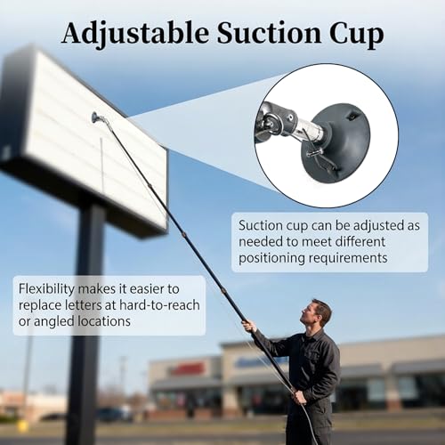Adjustable Telescopic Sign Letter Change Arm Pole - Outdoor Safety Support