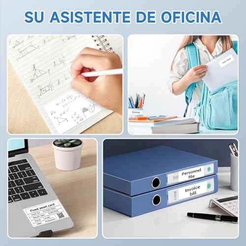 Label Maker Machine P1 2 Inch Thermal Printer Portable Bluetooth Shipping Label Printer Sticker Maker Labeling Machine Home Office School Business Use Rechargeable White