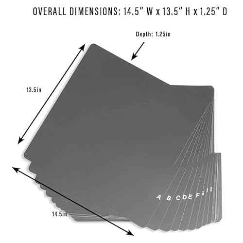 Crosley AC1046A-BK A-Z Vinyl Dividers, Black