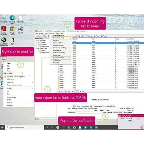 Windows PC Fax Over Fax Line CimFAX A5 Fax Server Send & Receive Remotely Paperless Fax Machine/Online Fax Get Fax on Phone