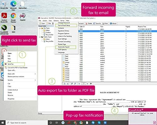 CimFAX A5 Paperless Fax Machine for PC & Mobile - Send & Receive 24/7