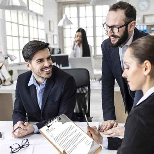 2 Pack Hardboard Office Clipboard, Letter-Size Clipboard with Low Profile Clip, Classic Clip Boards, 9" x 12.5" Wood Clipboards for Office, School, Hospital Supplies, Brown