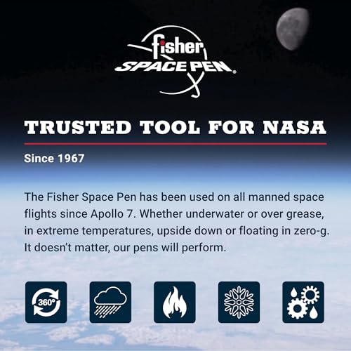 Fisher Space Pen Trekker Space Pen, Ballpoint, Brass, Matte Black, Black Ink, Gift Box