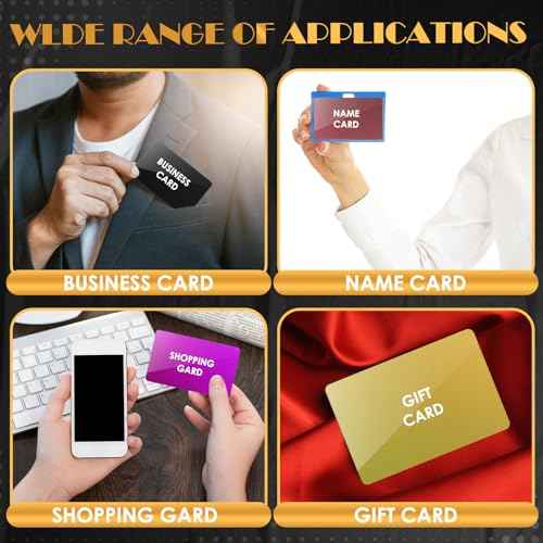 weparmeety 100 Pcs Metal Engraving Blanks Colorful Aluminum Sheet Laser Engraving Business Card Multipurpose DIY Gift Cards 86 x 54 x 0.21 mm£¨10 Colors)