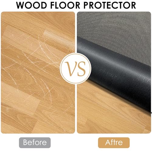 Kuyal Office Chair Mat for Hardwood Floor,44" x 58" Heavy Duty Desk Chair Mat for Office & Home, Anti Slip, Non-Curve Computer Chair Protector Mat, Light Brown