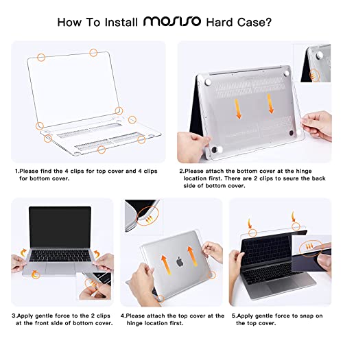 MOSISO Transparent MacBook Air 13-inch Case M1 2021 2020 2019 2018