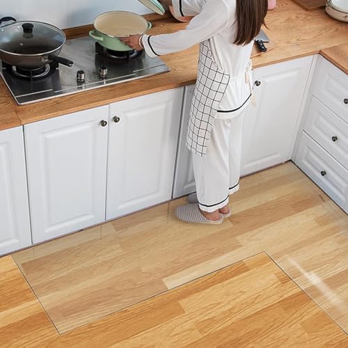MM MELISEN Clear Office Chair Mats, 0.06" Thick Transparent Heavy Duty Hard Chair Mat for Wood Floors, Rectangular Home Carpet Protector, Can Be Cut (39.4 x 78.7in/100cm x 200cm) 1