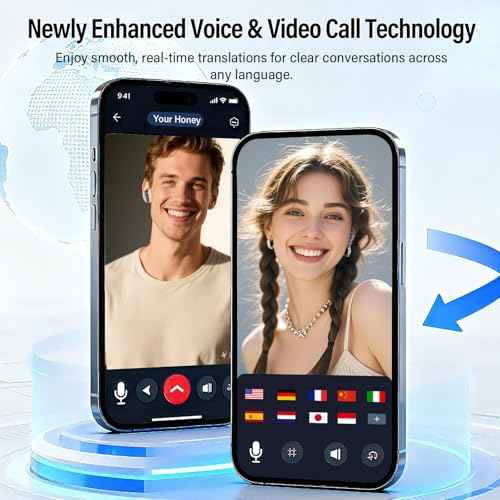 AI Translation Earbuds Real Time,164 Language/7 Translation Modes Translator Earbuds with Audio and Video Calls,No Subscription,5 EQ Modes Touch Screen Translator Headphones,48H AI Ear Buds, Dark Blue