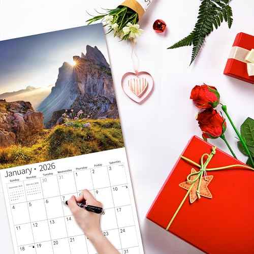 2026 Wall Calendar,Calendar 2026, November 2025 - December 2026, Wall Calendar Brilliant Seasons, 12" x 24" Opened,Full Page Months Thick & Sturdy Paper for Gift Perfect Calendar Organizing & Planning