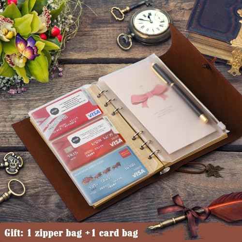 10 Pack PU Leather Journal Notebook, Refillable Journal Bulk, Vintage Travel Journals for Writing, Gift Diary Journal for Women, Men, Girls, 100GSM Lined Paper, Each 160 Pages & 2 Pockets (A6, 5"x7" )