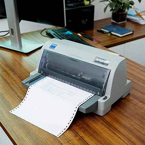 FirstZi Blank 9.5x11 Inches Continuous Feed Computer Paper Fanfold for Dot Matrix Printers, 1000 Count per Box, White 1 Part, Margin Perforated, Perfect for Receipts, Invoices, Bill List