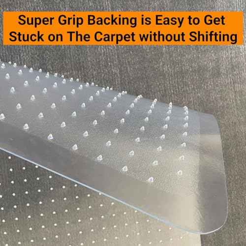 45"x 53"x0.1" Office Chair Mat for Carpet,Slip Resistant Heavy Duty Under Desk Protector Carpeted Floors,Easy Glide Rolling Floor Mat for Office Chair with Extended Lip