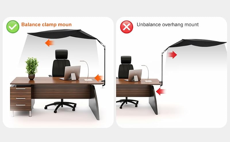 Comastbo 65-Inch Office Cubicle Desk Shade Fire Retardant Light Blocker Black