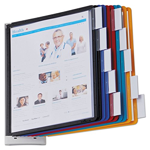 Assorted Wall Mounted Reference System with 10 Double-Sided Panels - 13.58 x 13.58 inches, Wall-Mountable, Color-Coded Frame