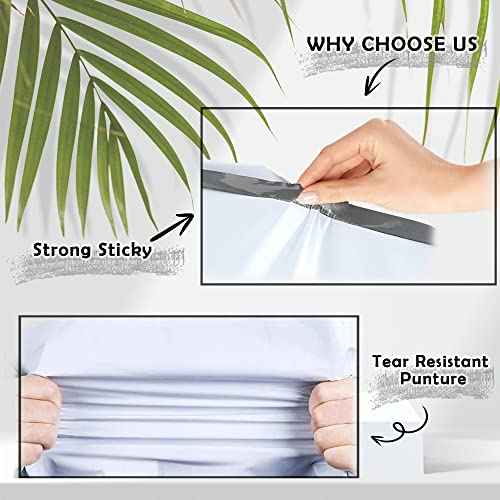 Yens Poly Mailers 14.5X19 100 Pack White,Strong Self Seal Adhesive Shipping Envelopes Waterproof for Shipping, Mailing, Packaging M7