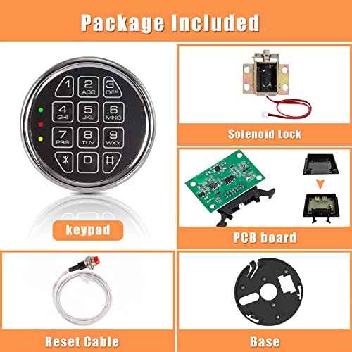 fireproof keypad with solenoid lock for some gun safe,cabinet safe replacement