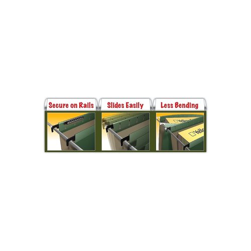 Pendaflex SureHook Reinforced Hanging Folders, Letter Size, Yellow, 20 per Box (6152 1/5 YEL)
