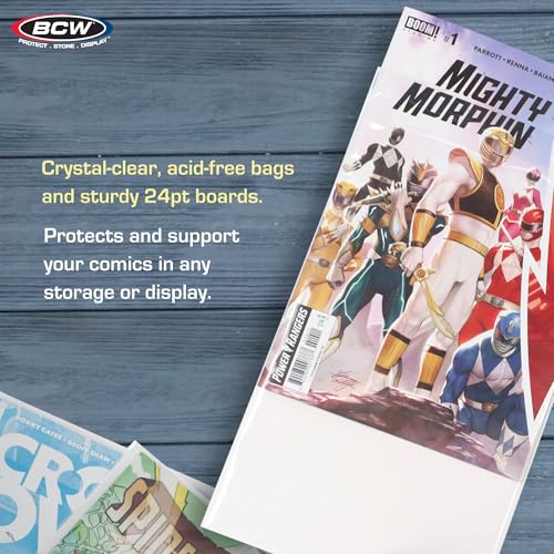 BCW Current Resealable Comic Bags & Boards | Preloaded Sleeves & Backer Boards for Modern Comics (100 Pack)